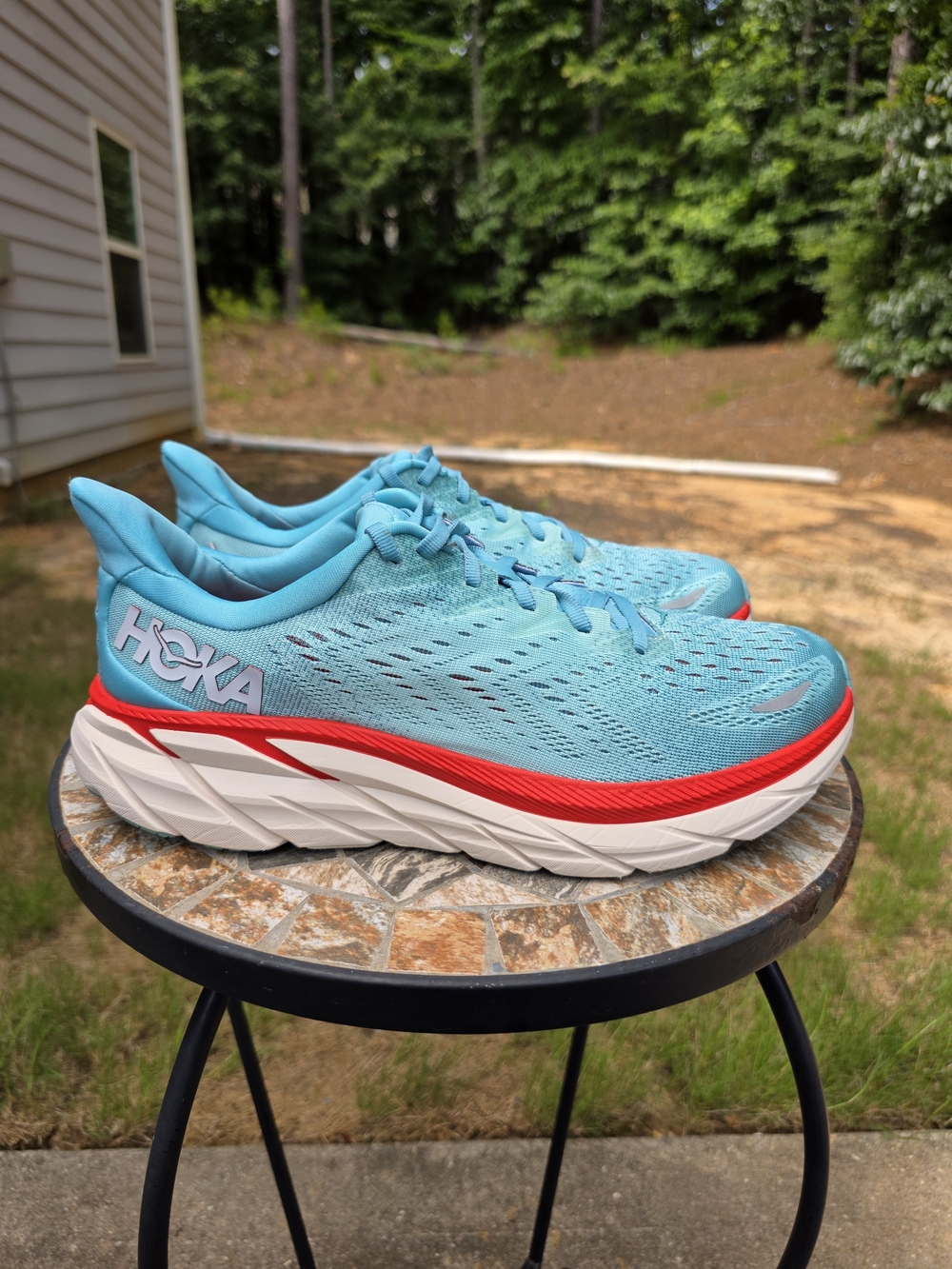 Hoka Clifton 8 1119394 AEBL Aquarelle Running Shoes Women's Size 10.5 B Worn 5x